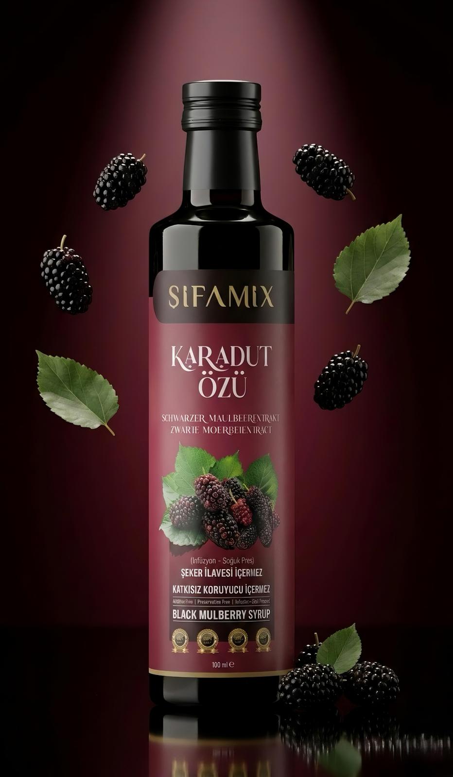 Şifamix Karadut Özü – Natuurlijke Zwarte Moerbei Siroop 150g | Zonder Toegevoegde Suiker