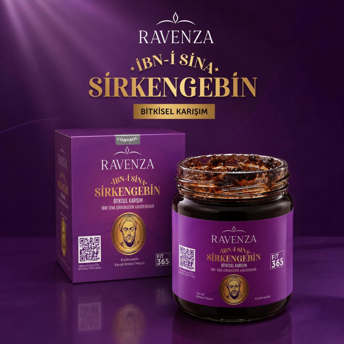 Ravenza İbn-i Sina Sirkencebin – Kruidenpasta met Granaatappelmelasse, Venkel, Rozemarijn, Chia & Quinoa – 240 g