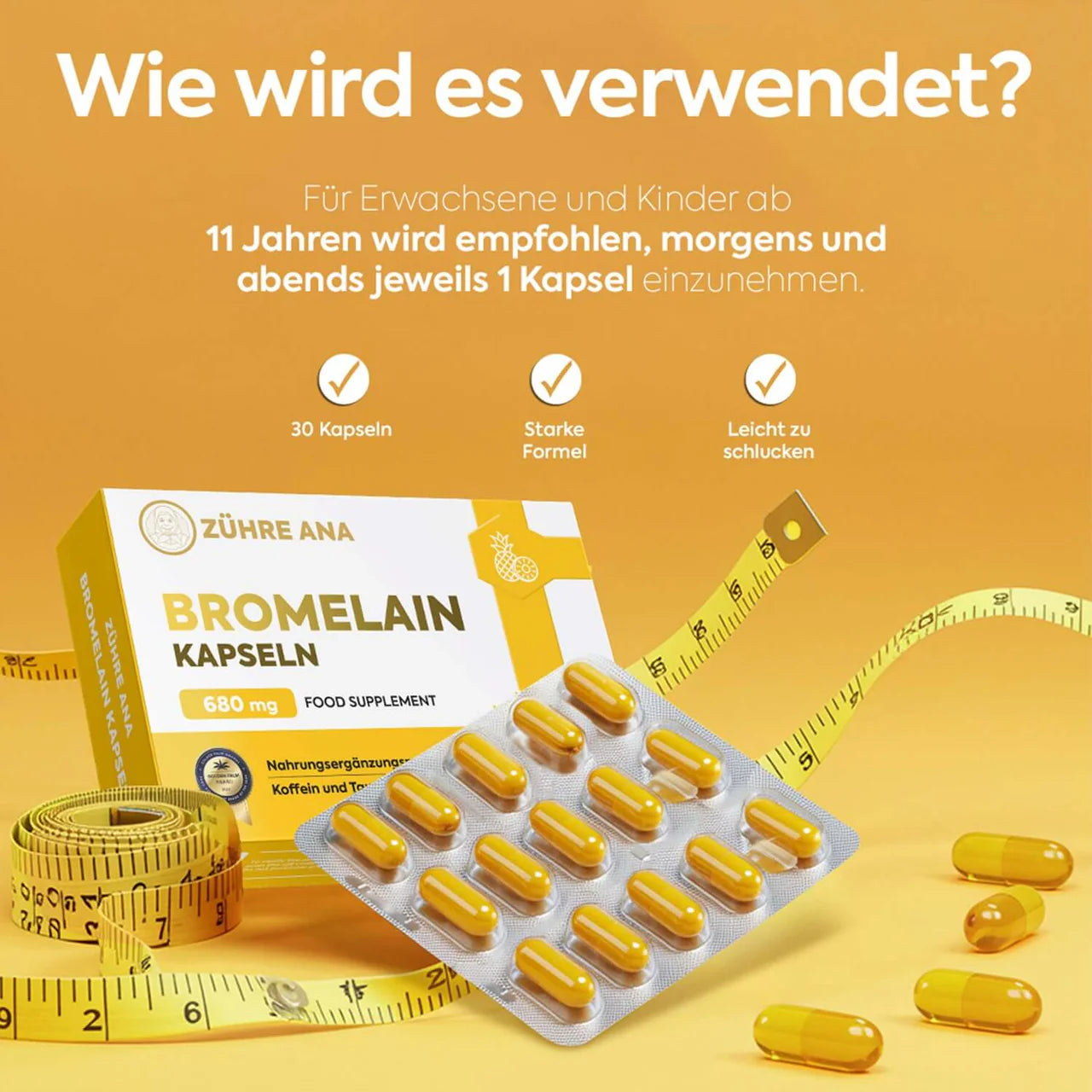 Zühre Ana Bromelaïne Voordeelpakket – Bromelaïne Siroop 150 ml + Bromelaïne Capsules 680 mg