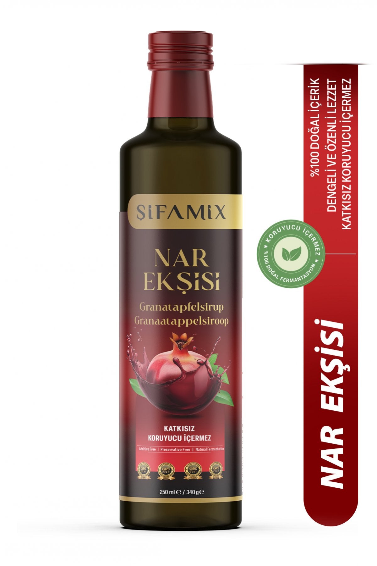 Şifamix Nar Ekşisi – Natuurlijke Granaatappelsiroop 340g | Zonder Toevoegingen