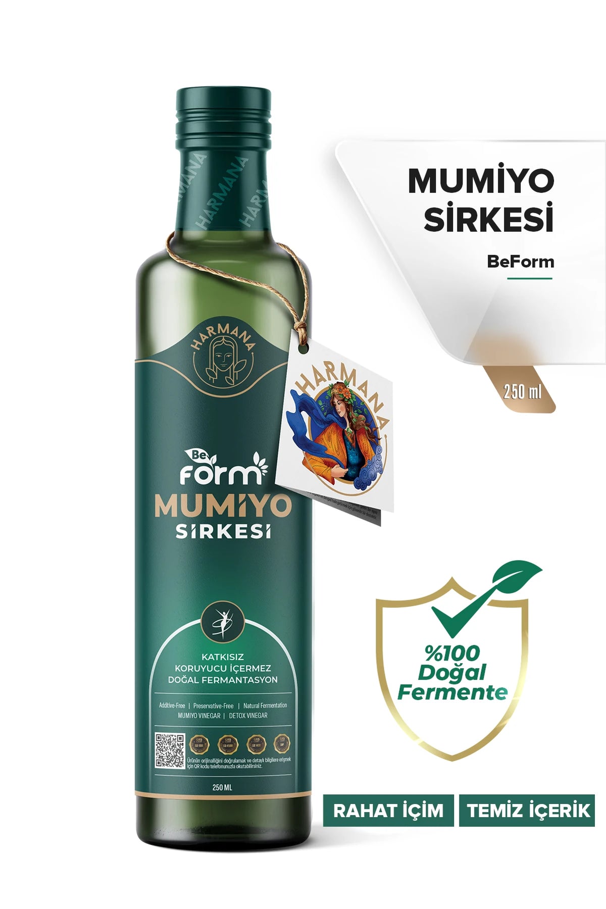 Harmana BeForm Mumiyo Azijn – Gefermenteerde Drinkazijn met Mumiyo & Honing – 250 ml