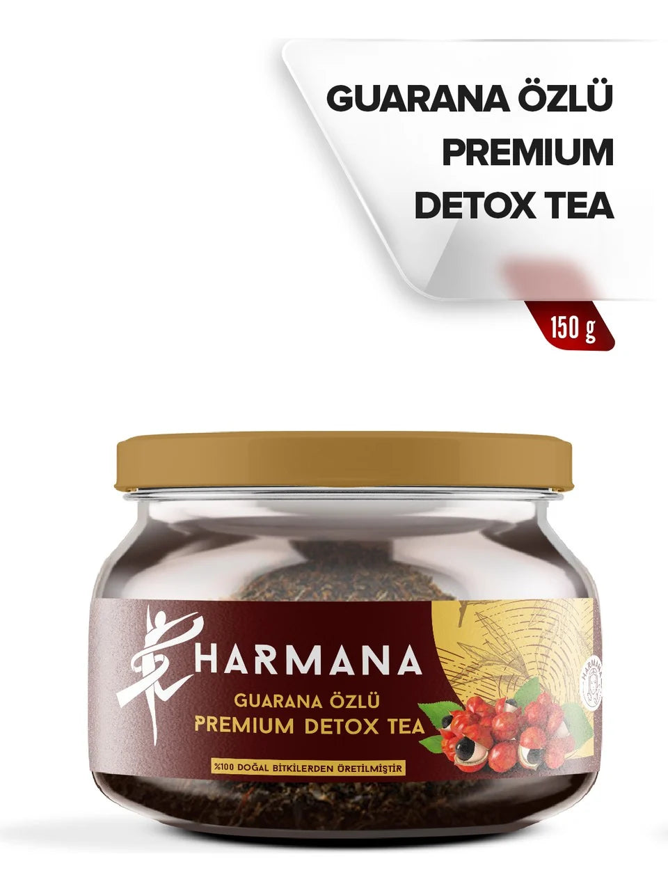 Harmana Guarana Thee – Kruidenthee met Groene Thee & Guarana – Abrikozensmaak – 150 g