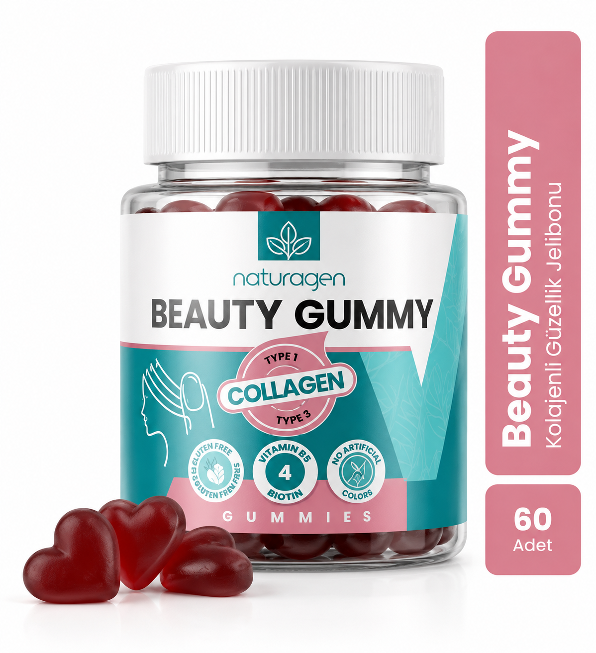 Naturagen Beauty Gummy Collageen Gummies 60 Stuks