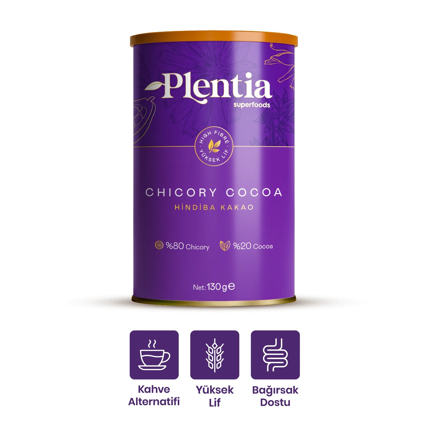 Plentia Superfoods Chicory Cocoa – Cichorei & Cacao Drank 130 g