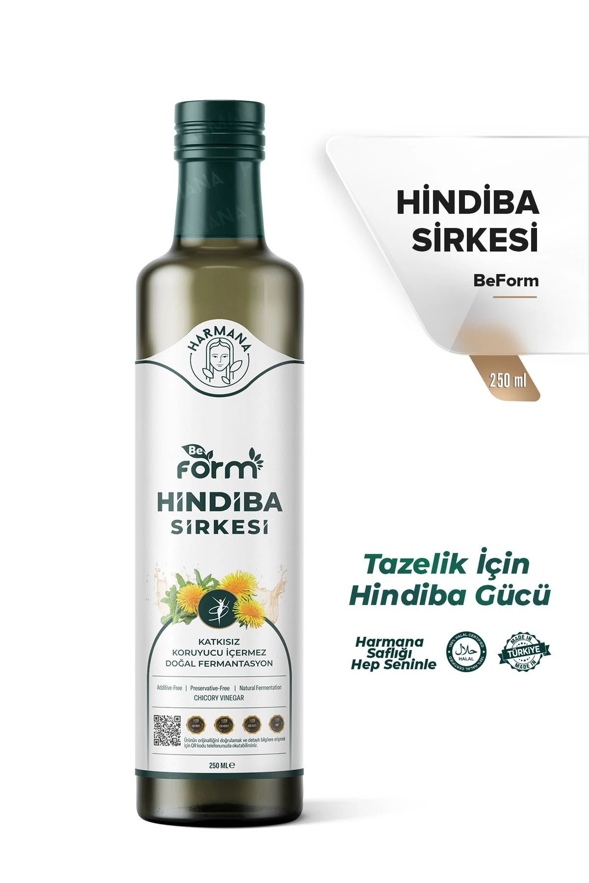 Harmana BeForm Cichorei Azijn – Gefermenteerde Azijn met Cichorei – 250 ml