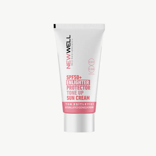 New Well SPF50+ Tone Up Sun Cream 50 ml – Ton Egaliserende & Verhelderende Gezichtszonnecrème met Aloe Vera
