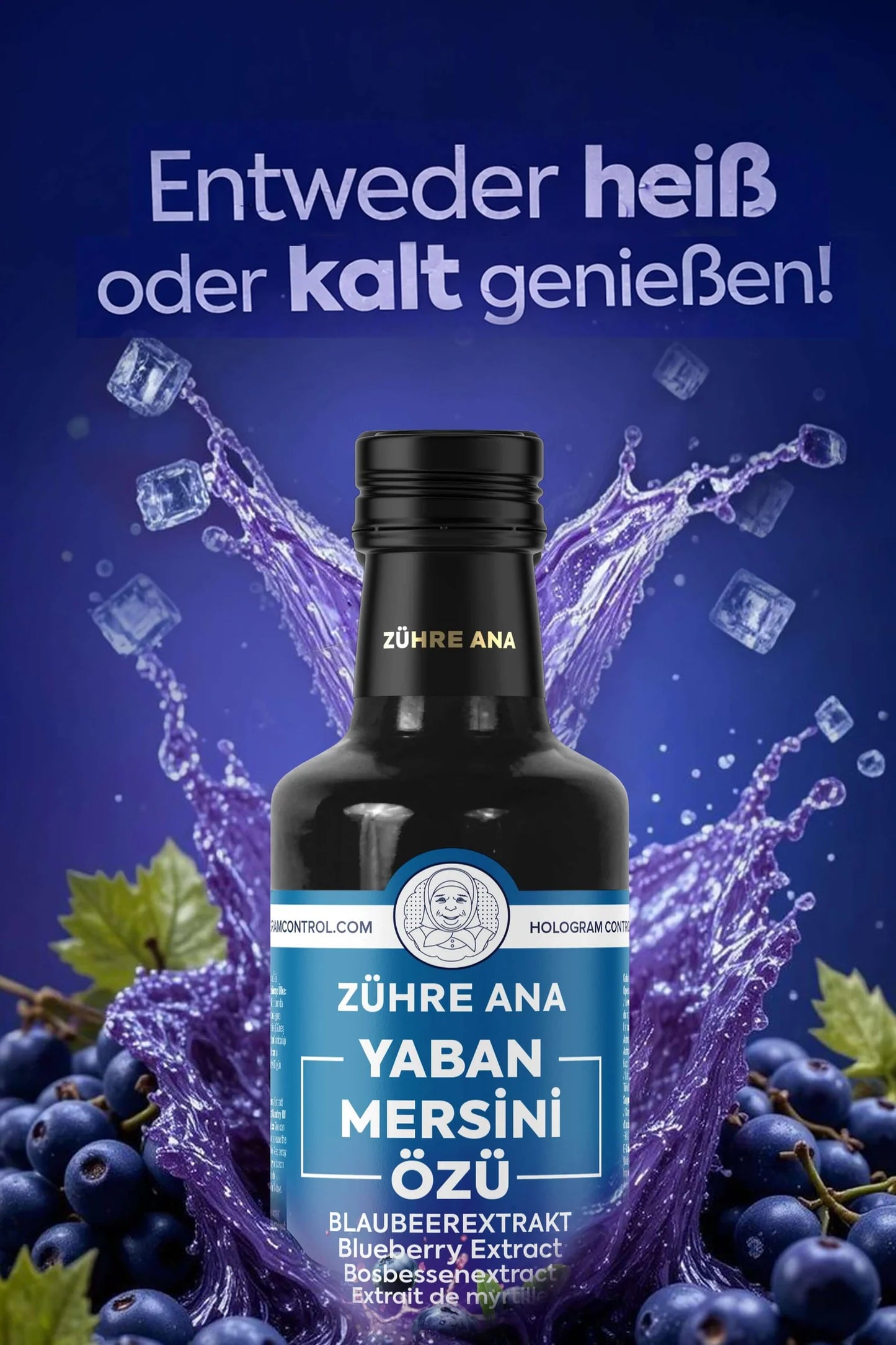 Zühre Ana Yaban Mersini Özü – Natuurlijke Bosbessenextract Siroop 640g | Zonder Toegevoegde Suiker